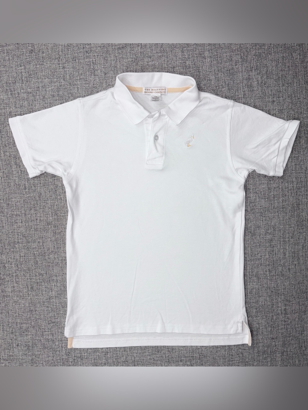 TBBC size 8 white short sleeve polo VGUC to be safe